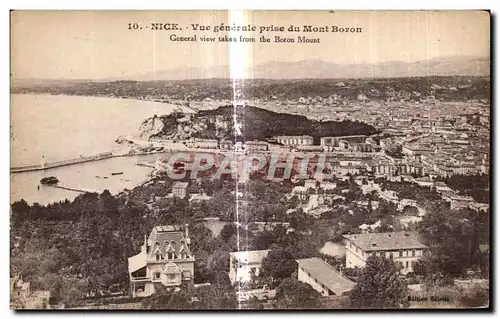 Cartes postales Nice Vue generale Prise du Mont Boron General view taken From the Boron Mount