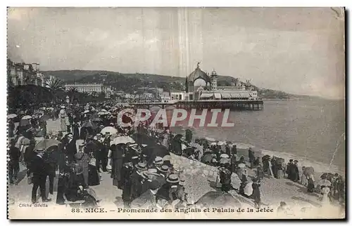 Cartes postales Nice Promenade des Anglais et Palais de la Jetee