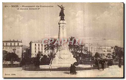 Ansichtskarte AK Nice Monument du Centenaire et Jardin Albert