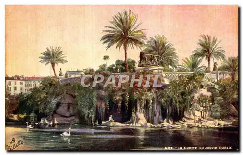 Cartes postales Nice La Grotte Du Jardin Public