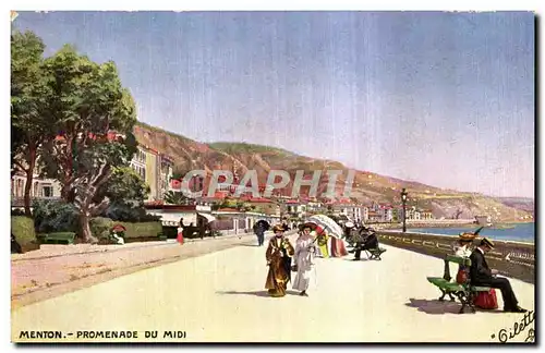 Cartes postales Menton Promenade Du Midi