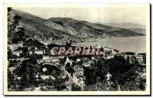 Cartes postales Menton panorama sur la Ville et Quartier Carnoles