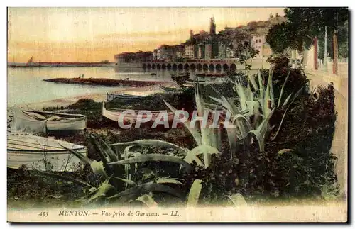 Cartes postales Menton Vue prise de Garavan