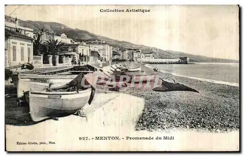 Cartes postales Menton Promenade du Midi