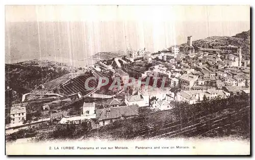 Ansichtskarte AK La Turbie Panorama et vue sur Monaco Panorama and view on Monaco