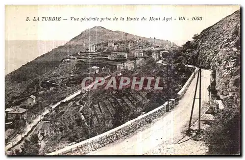 Cartes postales La Turbie Vue generale prise de la Route du Mont Agel