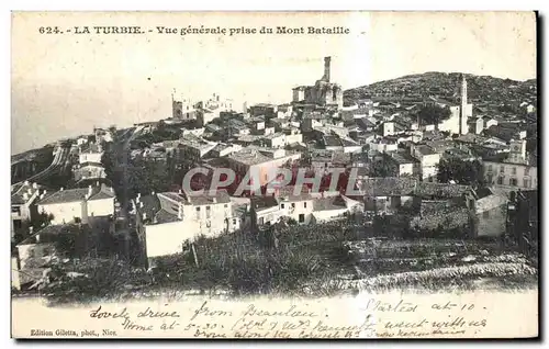 Cartes postales La Turbie Vue generale parise du Mont Bataille