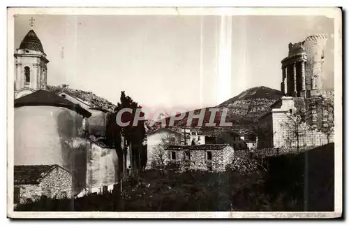 Ansichtskarte AK La Turbie Le Trophee d Auguste et l eglise