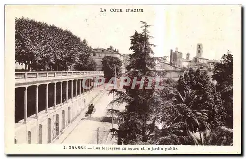 Cartes postales La Cote D Azur Grasse Les terrasses du cours et le jardin public