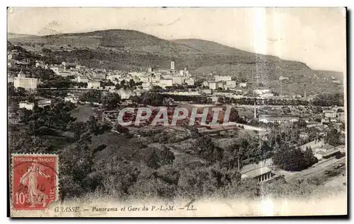 Ansichtskarte AK Grasse Panorama et Gare du PLM