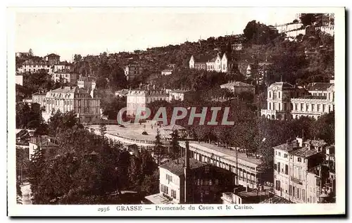 Ansichtskarte AK Grasse Promenade du Cours et le Casino