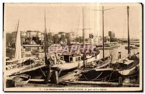 Ansichtskarte AK La Mediterranee Golfe Juan Le Port et les hotels Bateaux