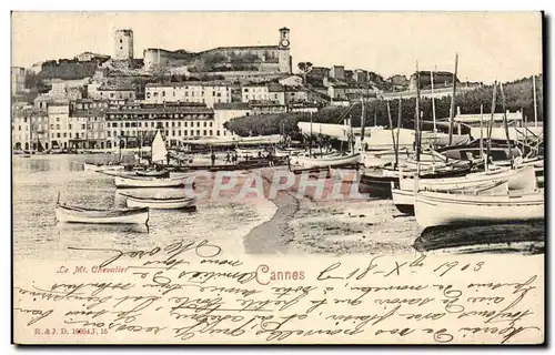 Cartes postales Cannes Le Mont Chevalier Bateaux