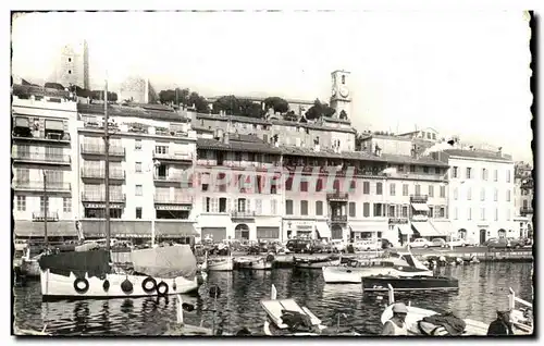 Cartes postales La Cote D Azur CAnnes Un coin pittoresque du Port et le Quai des Belges