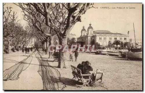 Ansichtskarte AK Cannes Les Allees et le Casino