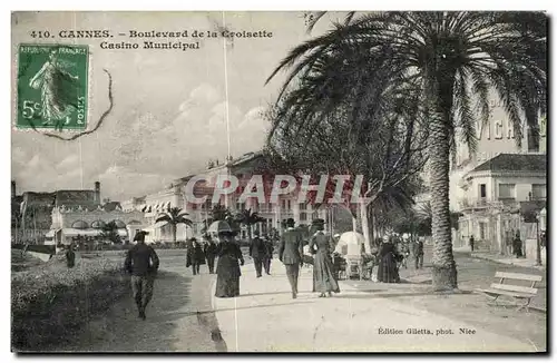 Ansichtskarte AK Cannes Boulevard de la Croisette Casino Municipal