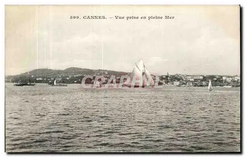 Cartes postales Cannes Vue Prise en Pleine Mer