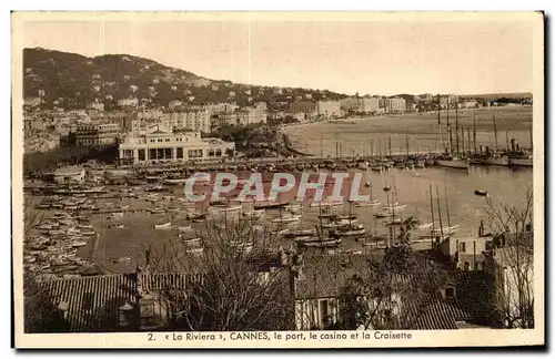 Ansichtskarte AK Cannes le Port le Casino et la Croisette Bateaux