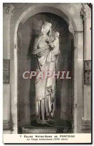 Cartes postales Eglise Notre Dame De Pontoise La Vierge Miraculeuse