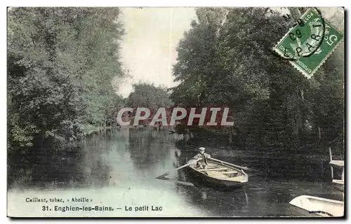 Ansichtskarte AK Enghien les Bains Le petit Lac Barque