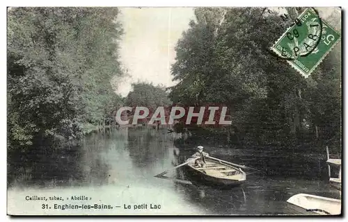 Cartes postales Enghien les Bains Le petit Lac Barque