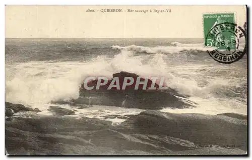 Cartes postales Quiberon mer sauvage a beg er Vil