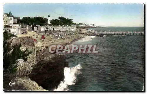 Ansichtskarte AK Cote de Jade Pornic La Plage de Noeveillard avec la Jetee