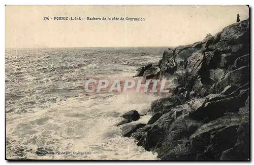 Cartes postales Pornic Rochers de la cote de Gourmalon