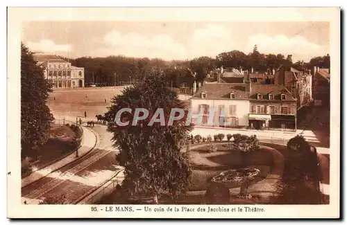 Cartes postales Le Mans Un coin de la Place des Jacobins et le Theatre