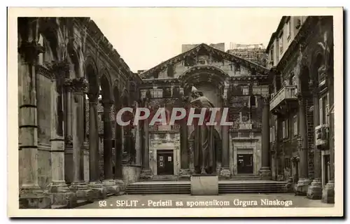 Cartes postales Split Peristil sa spomenikom Grgura Ninskoga Croatie Croatia