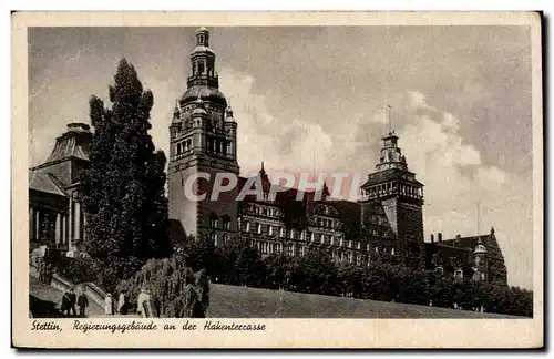 Ansichtskarte AK Stettin Regiecungsgebaude an dec Hakenteccasse Poland pologne polska