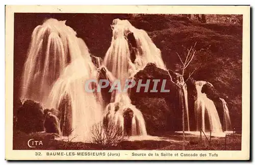 Cartes postales Baume Les Messieurs Jura source de la Seille et Cascade des Tufs