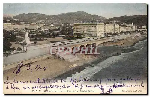 Cartes postales Panorama De Nice Vue sur le Jardin public