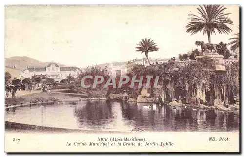 Cartes postales Nice Alpes Maritimes Le Casino Municipal et la Grotte du Jardin Public