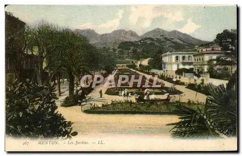 Cartes postales Menton Les Jardins