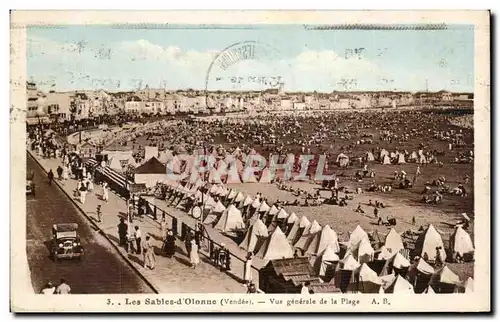 Cartes postales Les Sables d Olonne Vendee Vue generale de la Plage