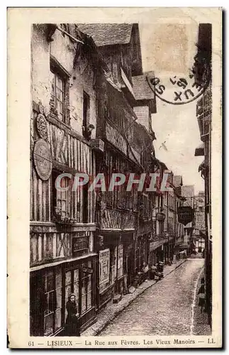 Ansichtskarte AK Lisieux La Rue aux Fevres Les Vieux Manoirs