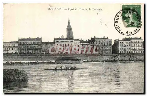 Cartes postales Toulouse Quai de Tounis la Dalbade Canot rameurs