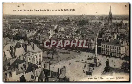 Ansichtskarte AK Nantes La Place Louis XVI prise de la Cathedrale