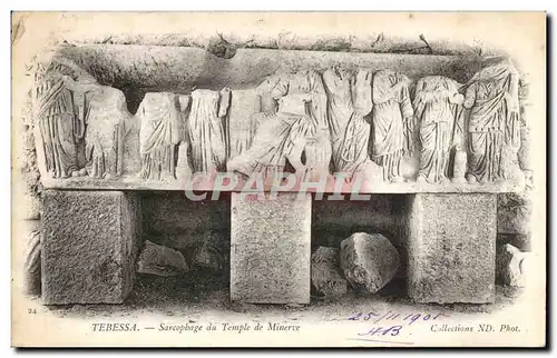Cartes postales Tebessa Sarcophage du Temple du Minerve