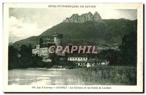 Ansichtskarte AK Sites Pittoresques de Savoie Lac d Annecy Duigt Le Chateau et les Dents de Lanfont