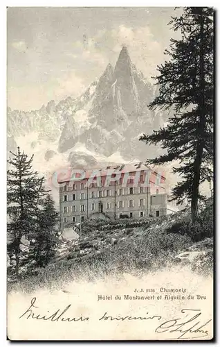 Cartes postales Chamonix Hotel du Montanvert et Aiguille du Dru