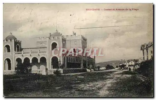 Cartes postales Hendaye Casino et Avenue de la Plage