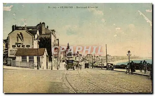 Cartes postales Le Havre boulevard Alberts 1er Publicite Duco