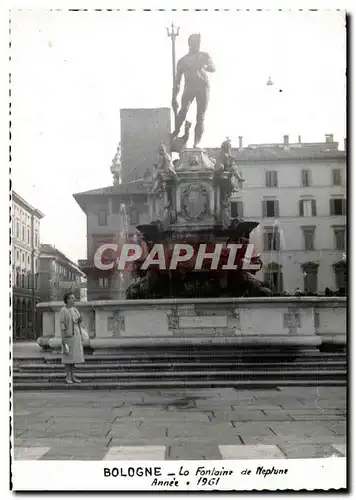 Ansichtskarte AK Bologne Lo Fontain de Neptune Annee 1961