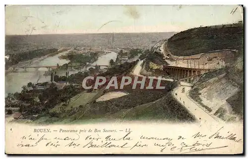 Cartes postales Rouen Panorama pris de Bon Secours