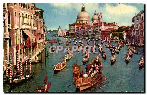 Cartes postales Venezia Canal grande e regata storica grand canal