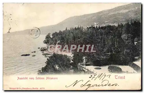 Cartes postales Aussicht vom Schloss Miramare