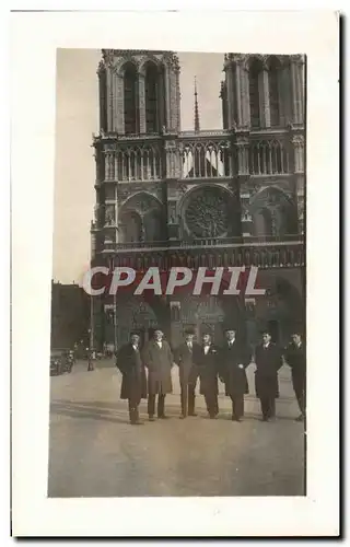 Photo Paris 1929 Eglise Notre Dame La facade