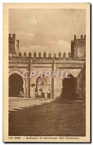 Cartes postales Maroc Fez Rempart du Meehouar Bab Dekakene